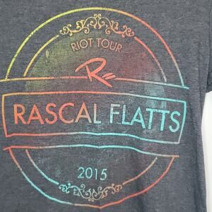 Rascal Flatts 2016 Riot Tour Heathered Black T-shirt SZ M
